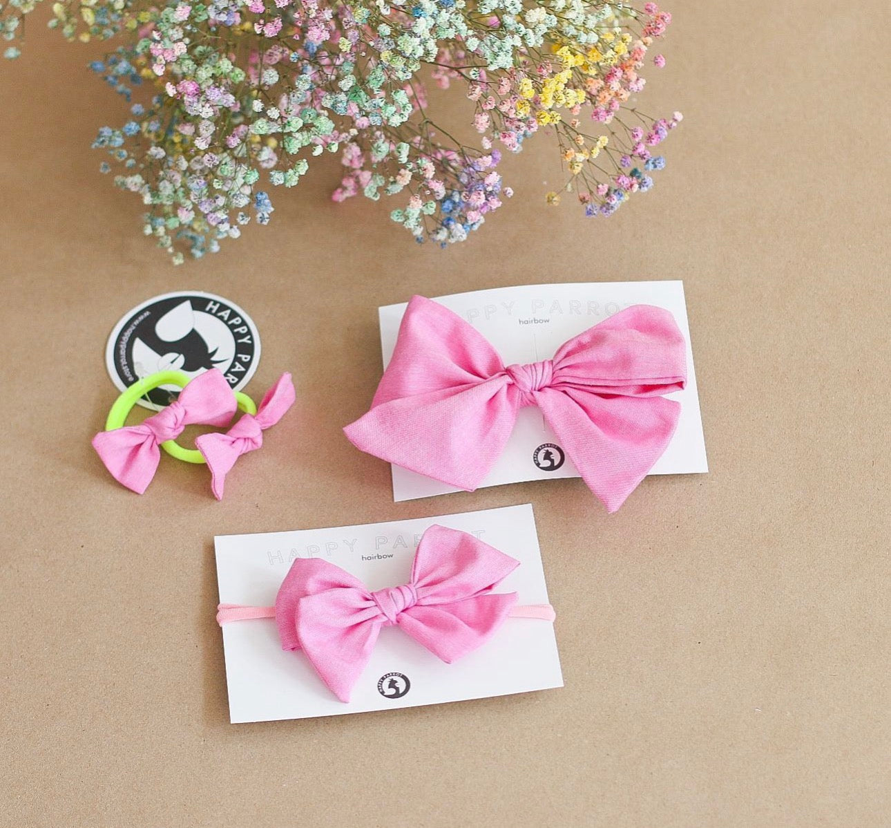 Pink Bow Collection – Pinkit hiusrusetit