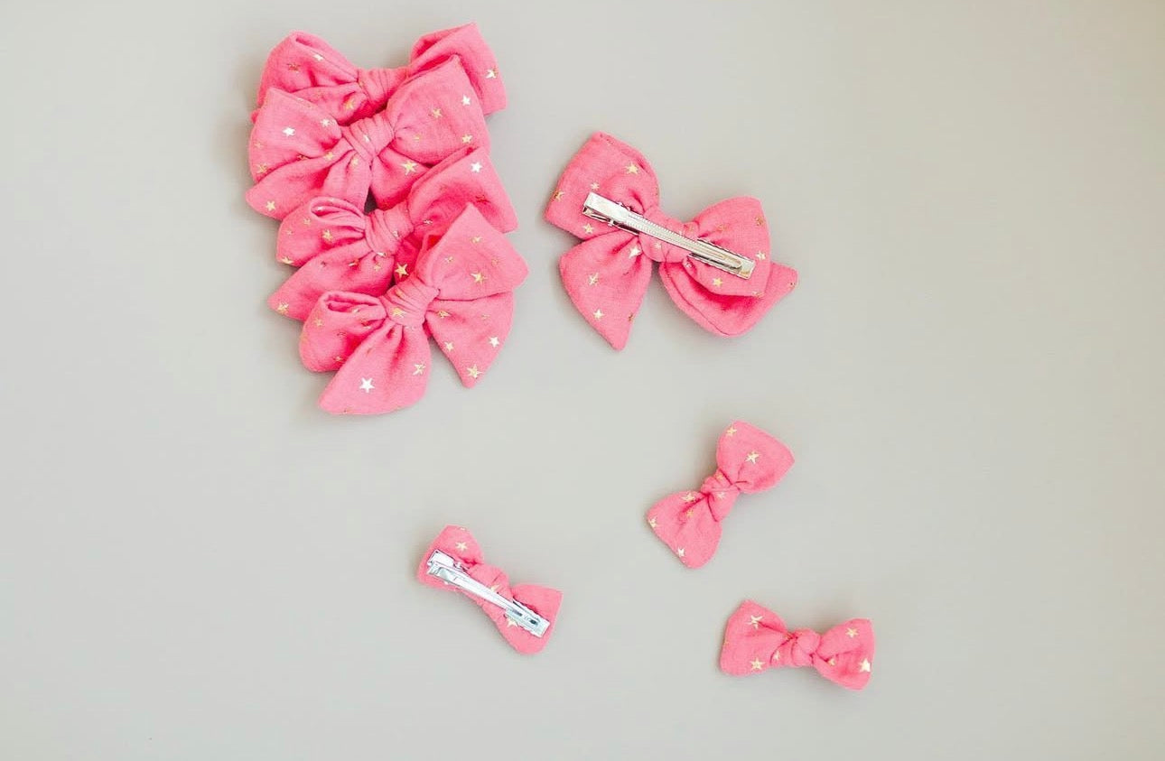 Pink Bow Collection – Pinkit hiusrusetit
