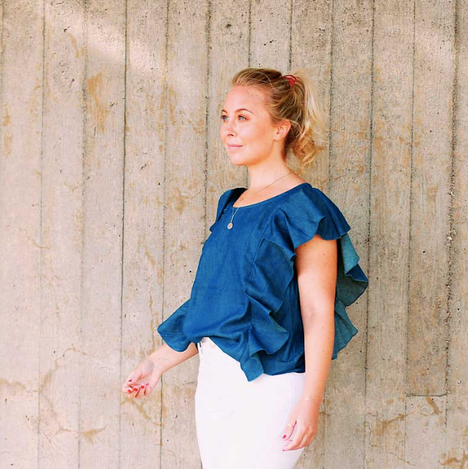 Mama Bird™ Denim Signature Nursing Top  Premium imetyspaita | Denim Blue