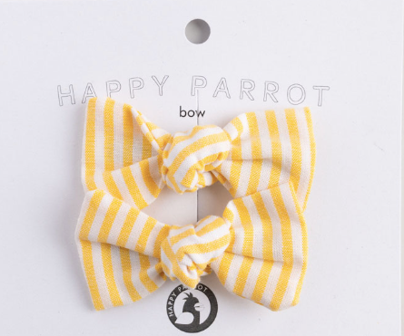 Happy Parrot Käsintehty Rusettiponnari – ÖKO-TEX® Puuvillainen Hiusrusetti