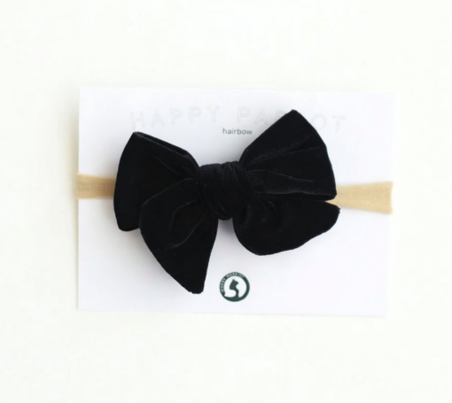 Happy Parrot Samettirusetti – Käsintehty Velvet Bow Hiusrusetti
