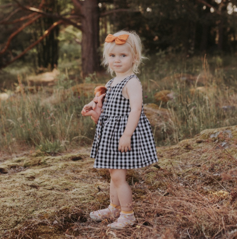 Ruutumekko napeilla - GOTS-luomupuuvillaa