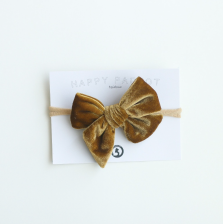 Happy Parrot Samettirusetti – Käsintehty Velvet Bow Hiusrusetti