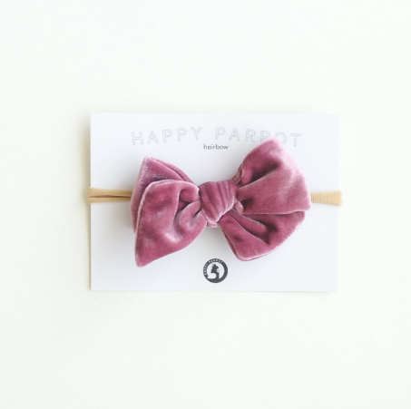 Happy Parrot Samettirusetti – Käsintehty Velvet Bow Hiusrusetti
