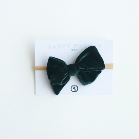 Happy Parrot Samettirusetti – Käsintehty Velvet Bow Hiusrusetti