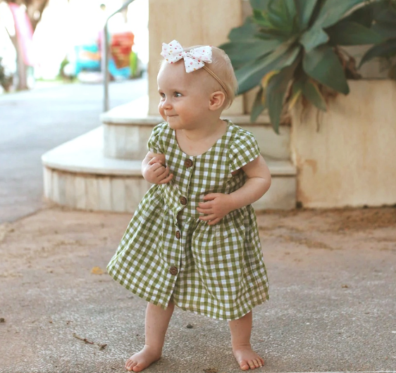 Happy parrot Olive Vichy kuosi mekko
