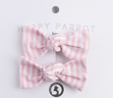Happy Parrot Käsintehty Rusettiponnari – ÖKO-TEX® Puuvillainen Hiusrusetti