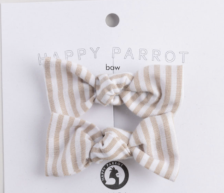 Happy Parrot Käsintehty Rusettiponnari – ÖKO-TEX® Puuvillainen Hiusrusetti