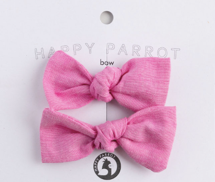 Happy Parrot Käsintehty Rusettiponnari – ÖKO-TEX® Puuvillainen Hiusrusetti