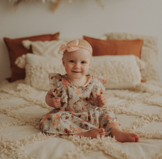 Baby Bird™ Meadow Dress – luomumusliinimekko lapsille