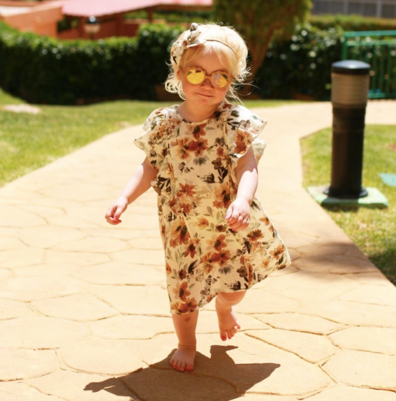 Baby Bird™ Meadow Dress – luomumusliinimekko lapsille