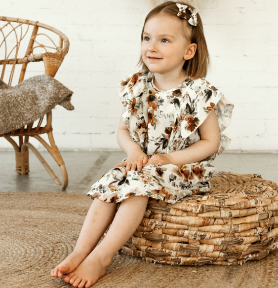 Baby Bird™ Meadow Dress – luomumusliinimekko lapsille