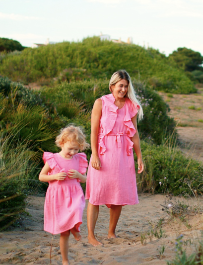 Baby Bird™ Meadow Dress – luomumusliinimekko lapsille