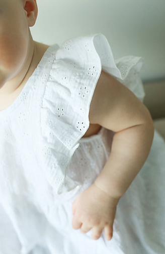 Baby Bird™ Meadow Dress – luomumusliinimekko lapsille