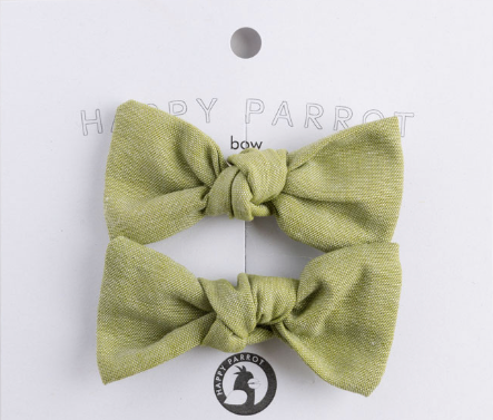 Happy Parrot Käsintehty Rusettiponnari – ÖKO-TEX® Puuvillainen Hiusrusetti