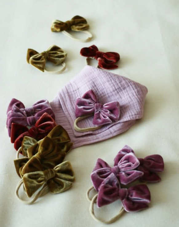 Happy Parrot Samettirusetti – Käsintehty Velvet Bow Hiusrusetti